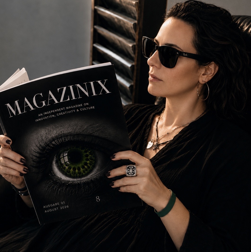 MAGAZINIX Issue 01 — woman holding the magazine